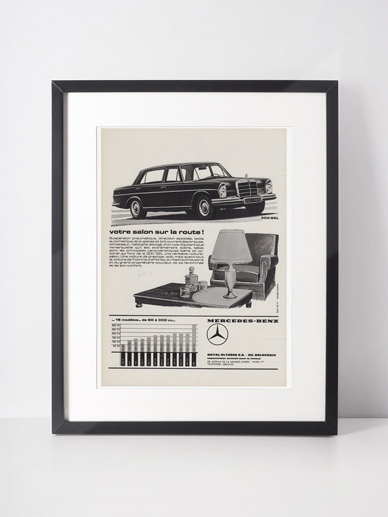 MERCEDES-BENZ 1967 Vintage Advertisement 1960s Classic Car Oldtimer Ad