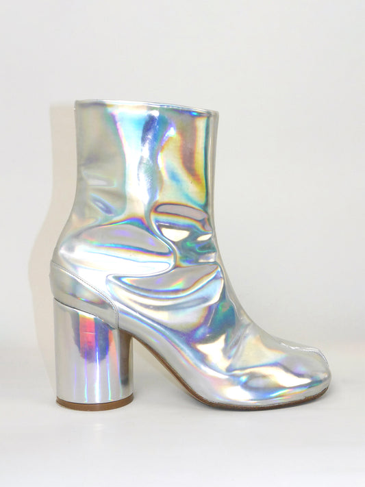MAISON MARTIN MARGIELA Fall 2018 Vintage Holographic Tabi Boots EU 38