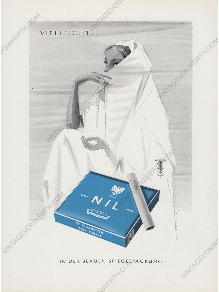 NIL 1957 Vintage Print Magazine Advertisement Cigarettes 1950s