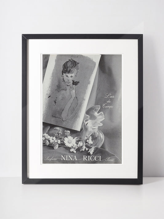 NINA RICCI 1965 Vintage Advertisement 1960s L'Air du Temps Perfume Print Ad