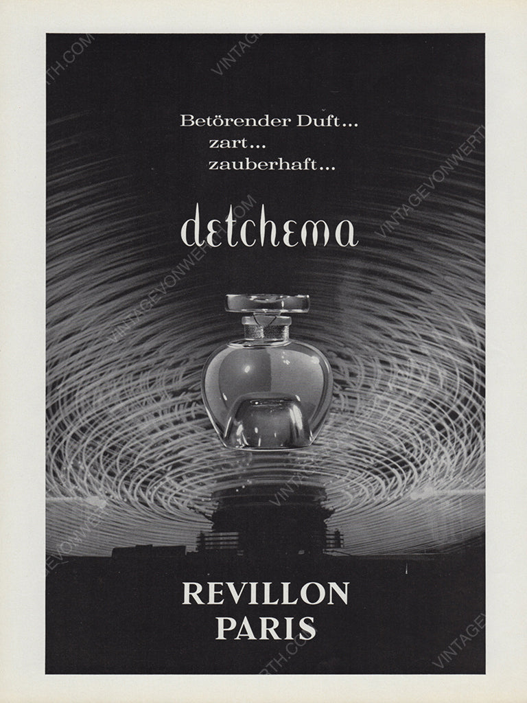 REVILLON 1965 Vintage Advertisement 1960s Detchema Perfume Print Ad