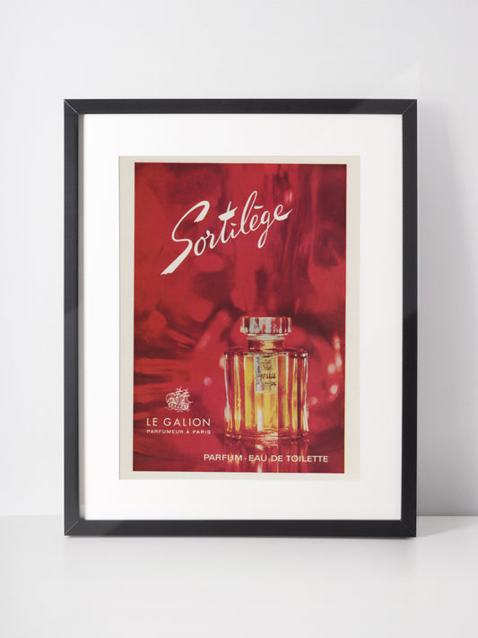 LE GALION 1966 Sortilège Perfume Vintage Print Advertisement Fragrance Parfum