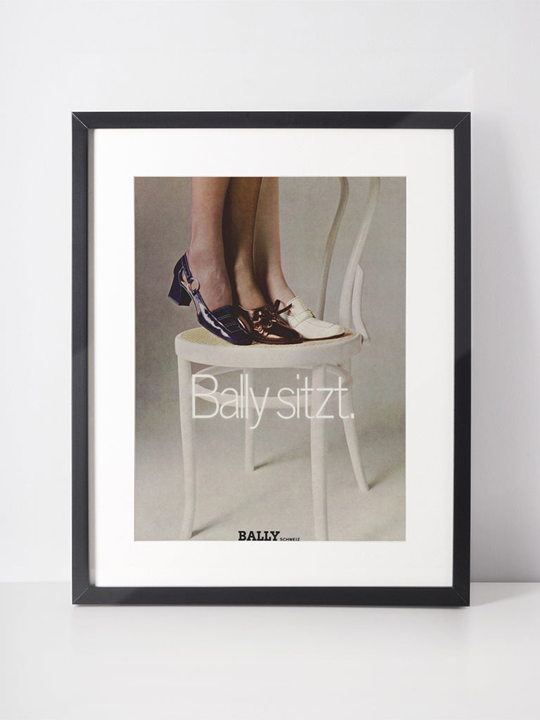 BALLY 1970 Vintage Advertisement 1970s Footwear Shoes Print Ad