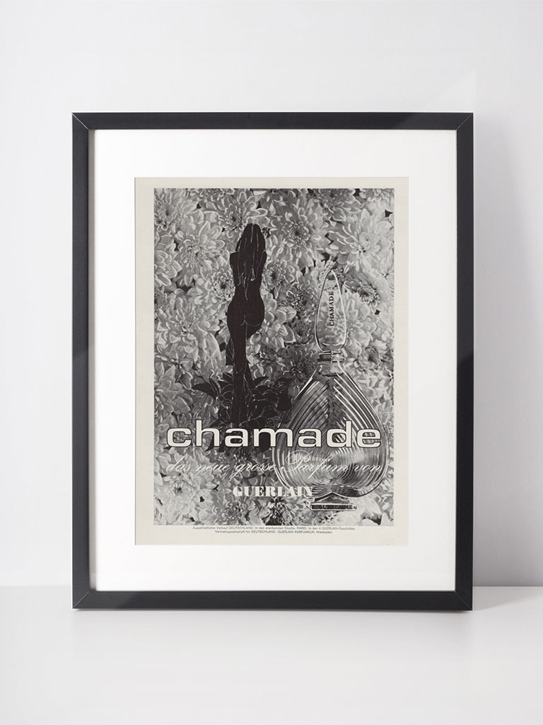GUERLAIN 1970 Vintage Advertisement 1970s Chamade Perfume Print Ad