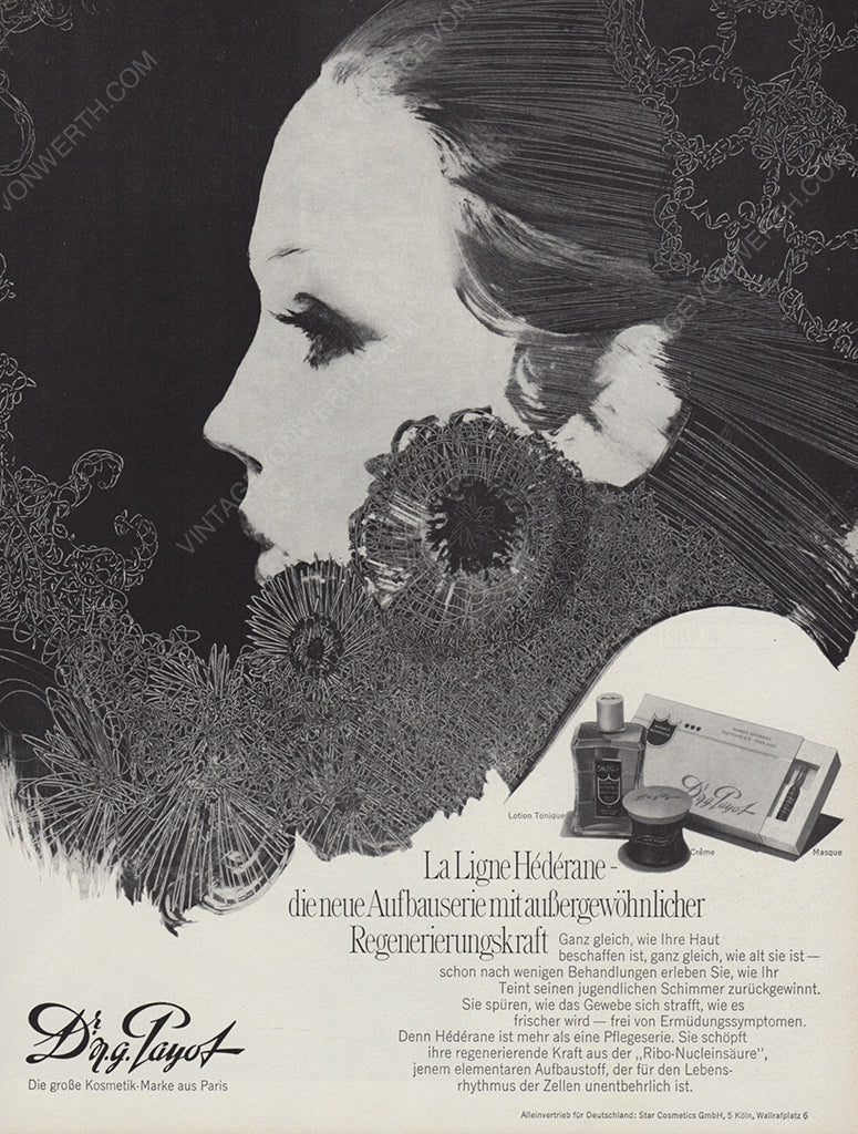 PAYOT 1970 Vintage Print Advertisement 1970s Beauty Cosmetics Magazine Ad