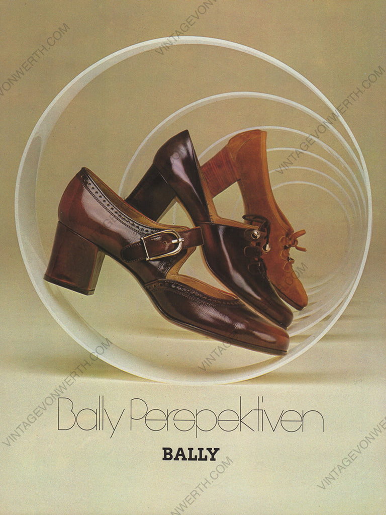 BALLY 1971 Vintage Advertisement 1970s Footwear Shoes Print Ad
