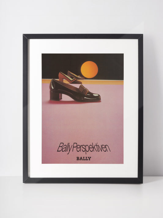 BALLY 1972 Vintage Print Advertisement 1970s Footwear Shoes Magazine Ad