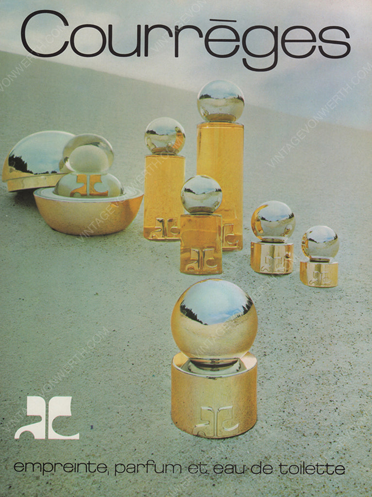 COURRÈGES 1973 Vintage Magazine Advertisement Perfume Fragrance