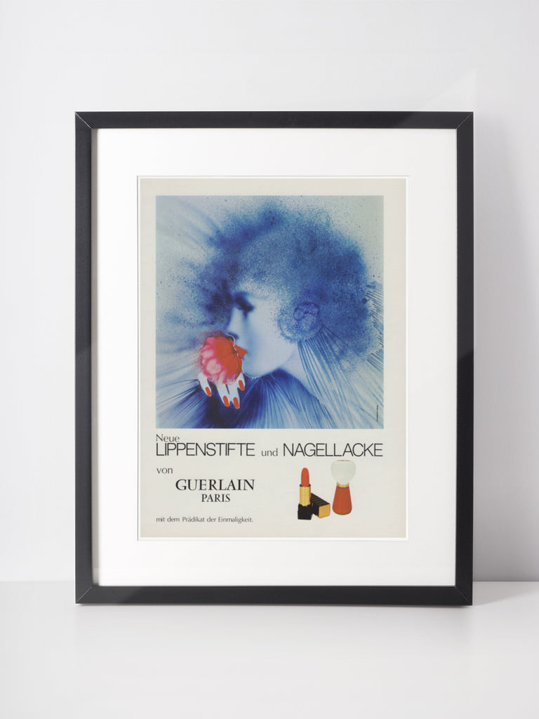 GUERLAIN 1976 Vintage Print Advertisement 1970s Beauty