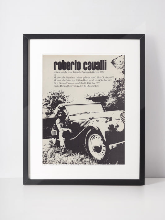 ROBERTO CAVALLI 1977 Vintage Print Advertisement 1970s Fashion Magazine Ad