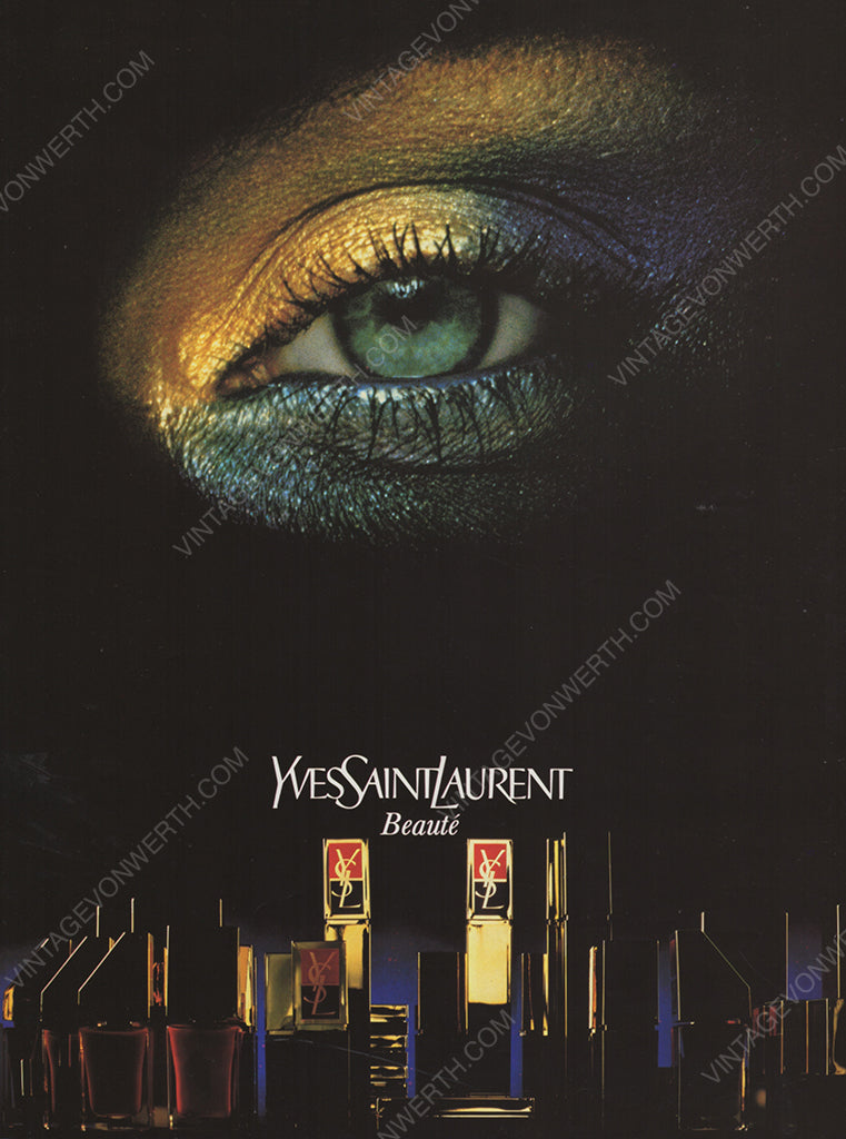 YVES SAINT LAURENT 1979 Vintage Print Advertisement 1970s Beauty Cosmetics Magazine Ad