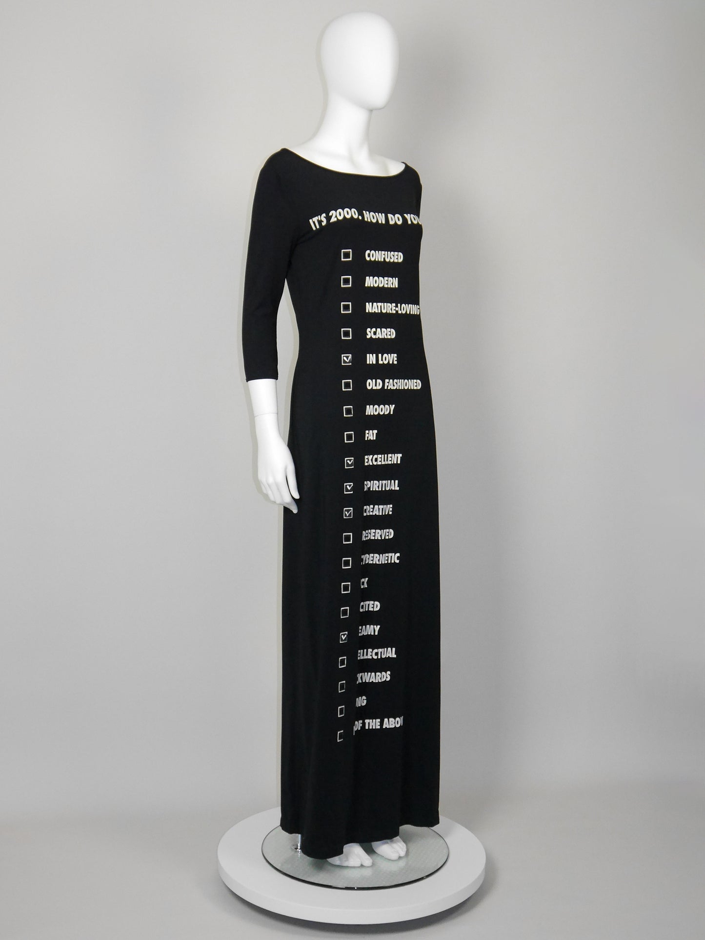 MOSCHINO 1990s 2000s Vintage Millennium Mood Maxi Dress Size L