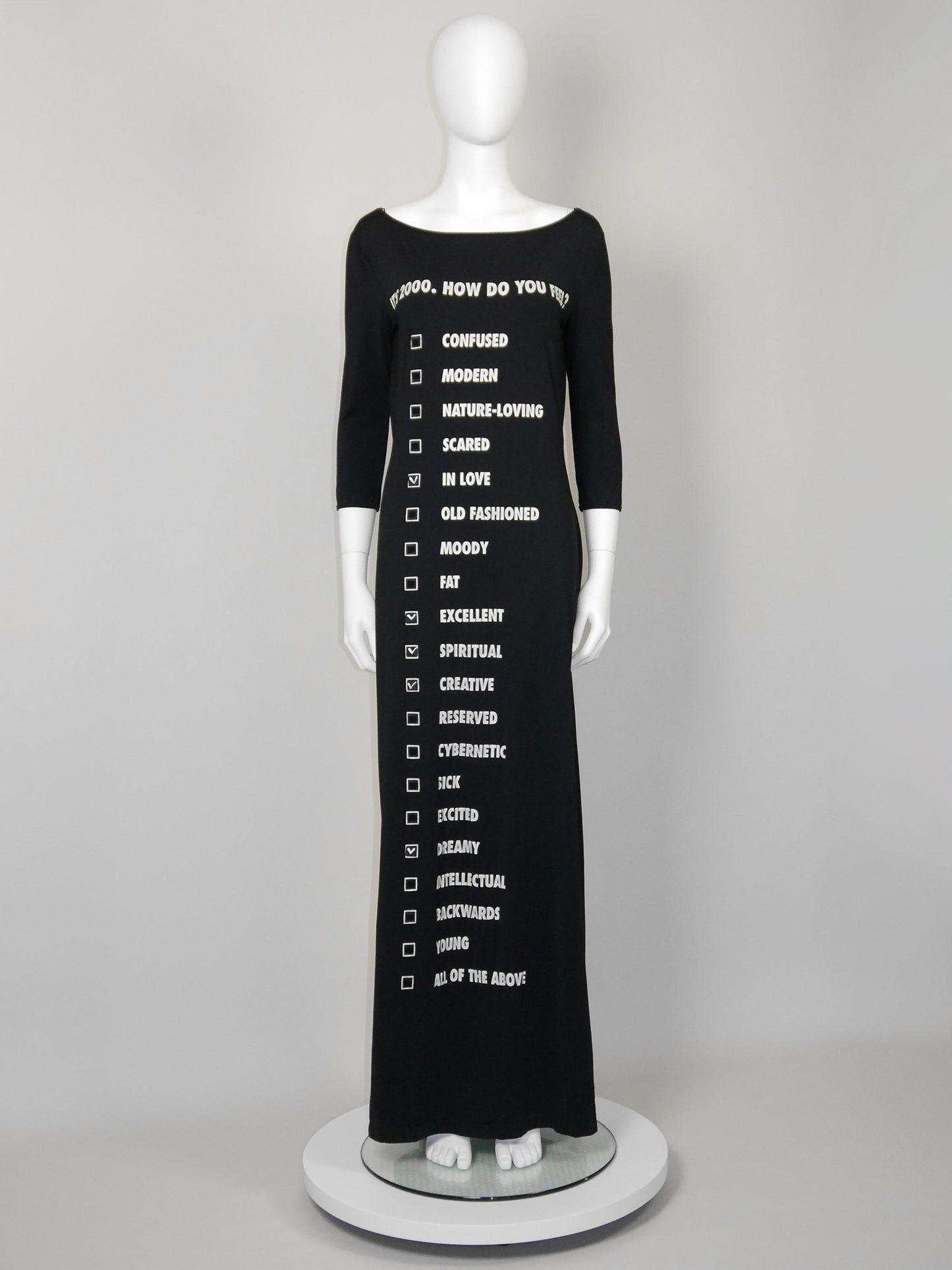 MOSCHINO 1990s 2000s Vintage Millennium Mood Maxi Dress Size L