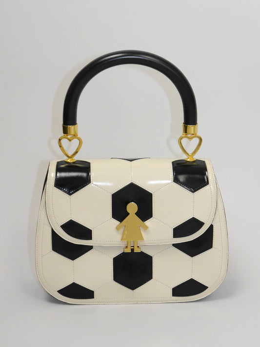 MOSCHINO Redwall 1990s 2000s Vintage Football Soccer Ball Novelty Handbag