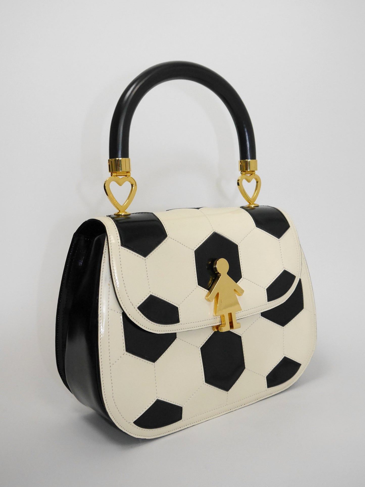 MOSCHINO Redwall 1990s 2000s Vintage Football Soccer Ball Novelty Handbag