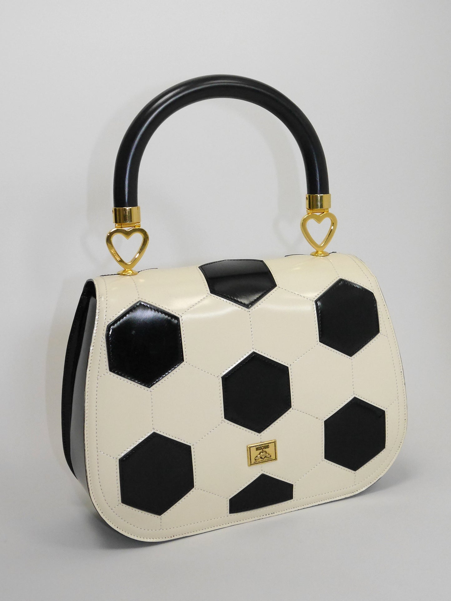 MOSCHINO Redwall 1990s 2000s Vintage Football Soccer Ball Novelty Handbag