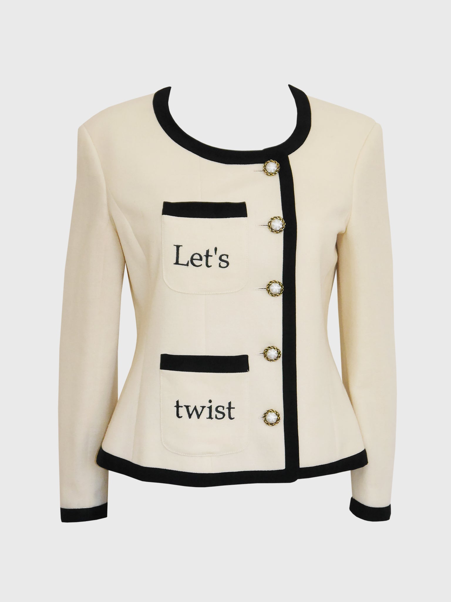 MOSCHINO 1990s Vintage "Let's Twist Again" Jacket