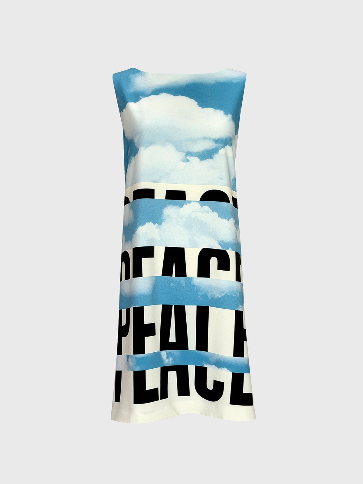 MOSCHINO Cheap & Chic 2000s Vintage Peace Print Shift Dress Size L