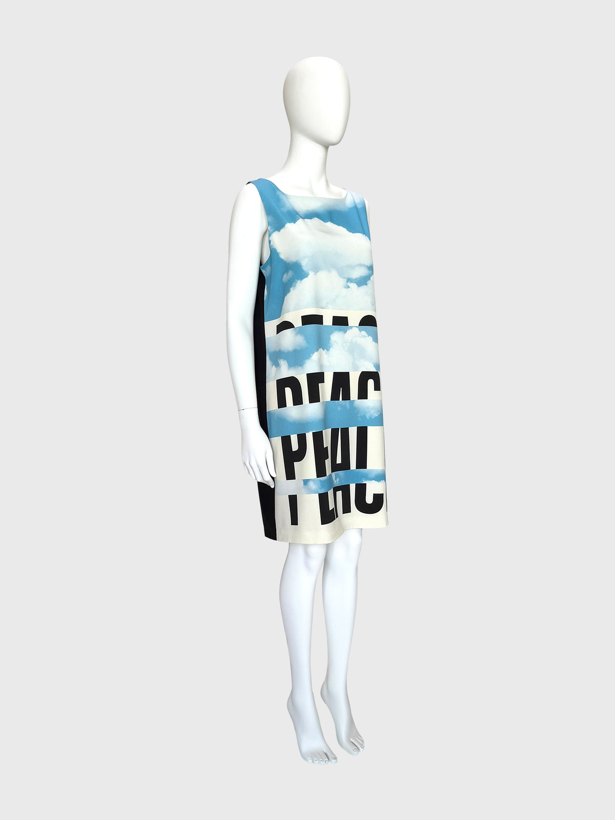 MOSCHINO Cheap & Chic 2000s Vintage Peace Print Shift Dress Size L