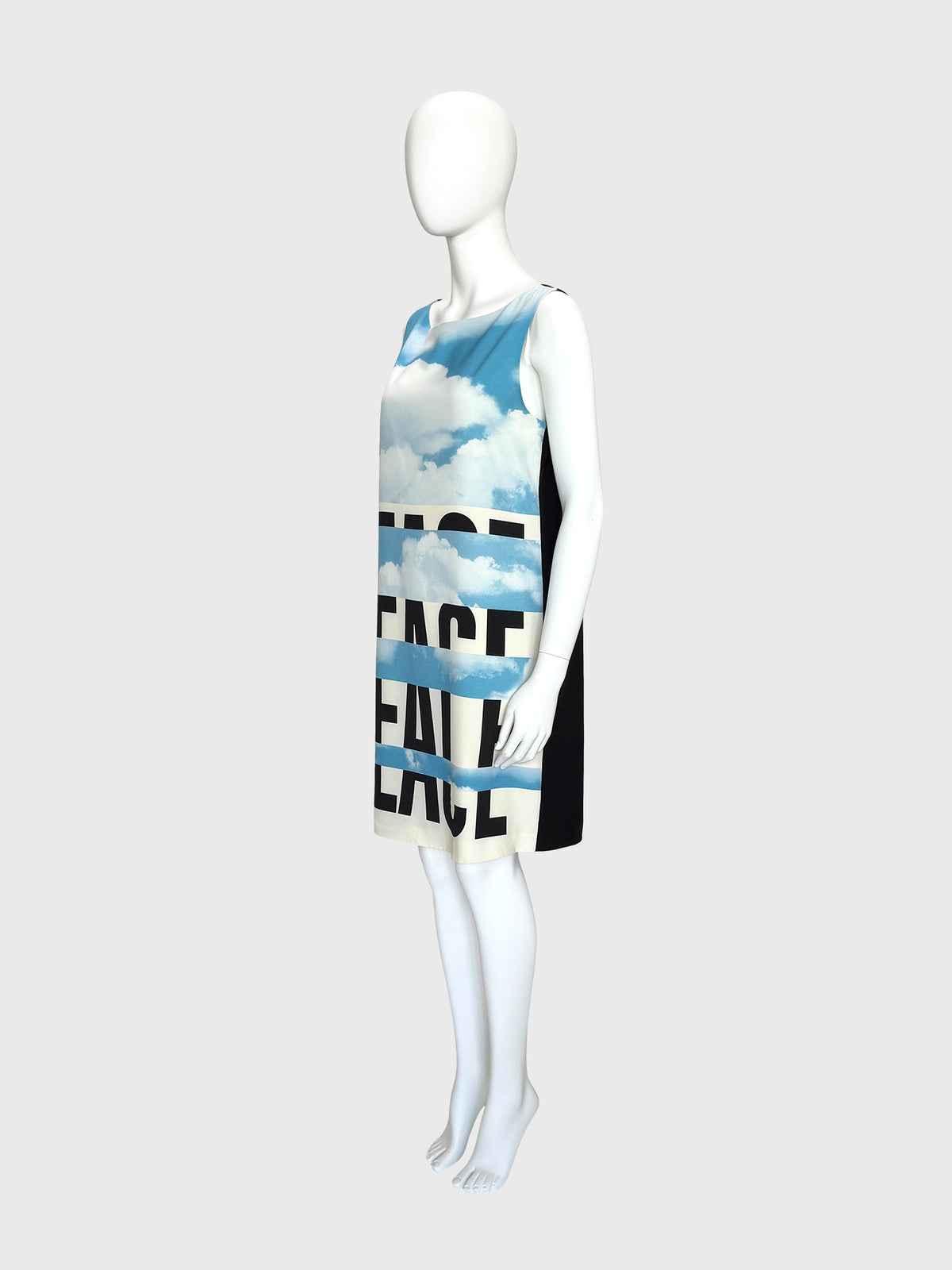 MOSCHINO Cheap & Chic 2000s Vintage Peace Print Shift Dress Size L