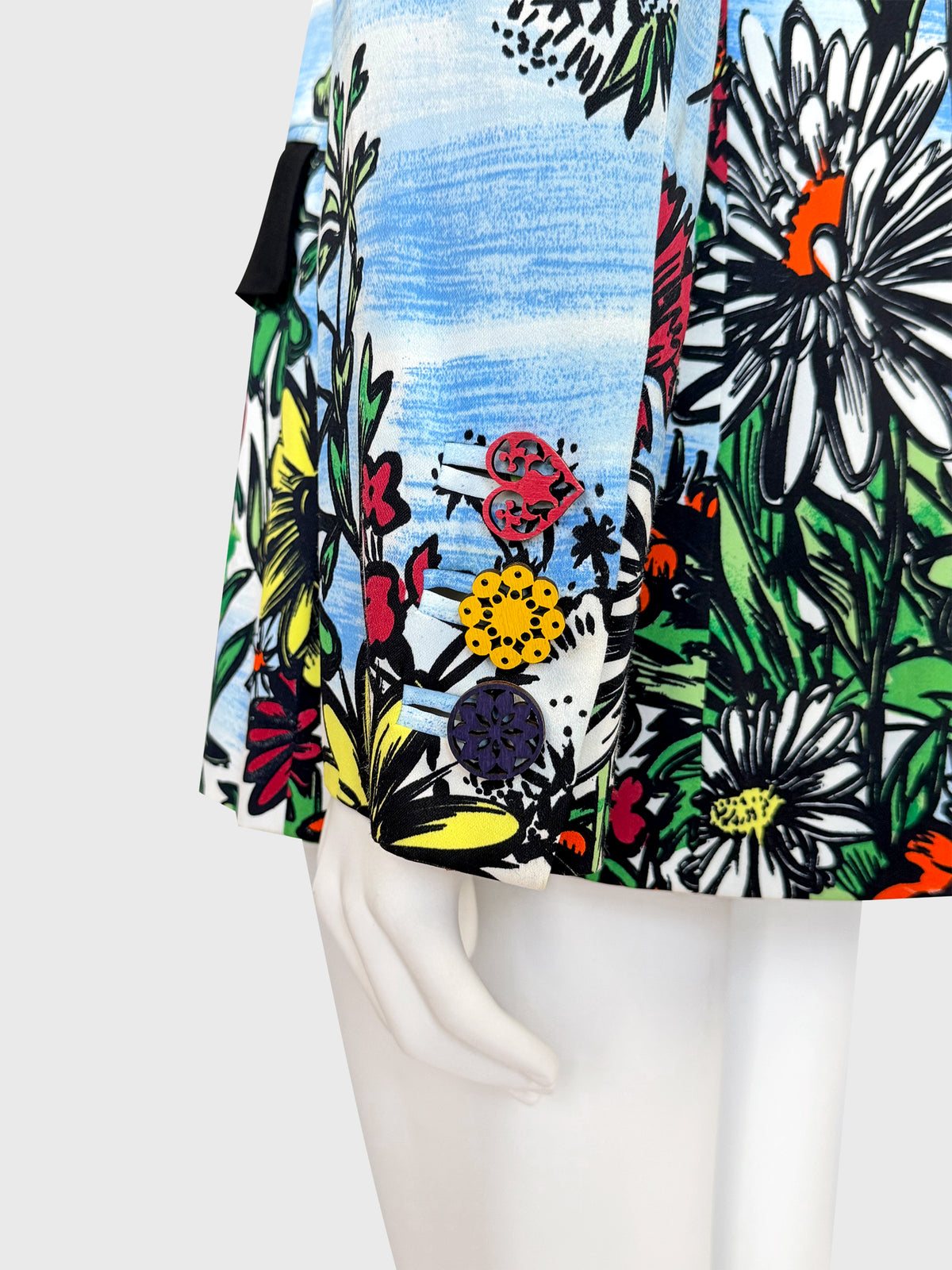 MOSCHINO Couture! Rare 1990s Vintage Dove Novelty Print Jacket Size L-XL