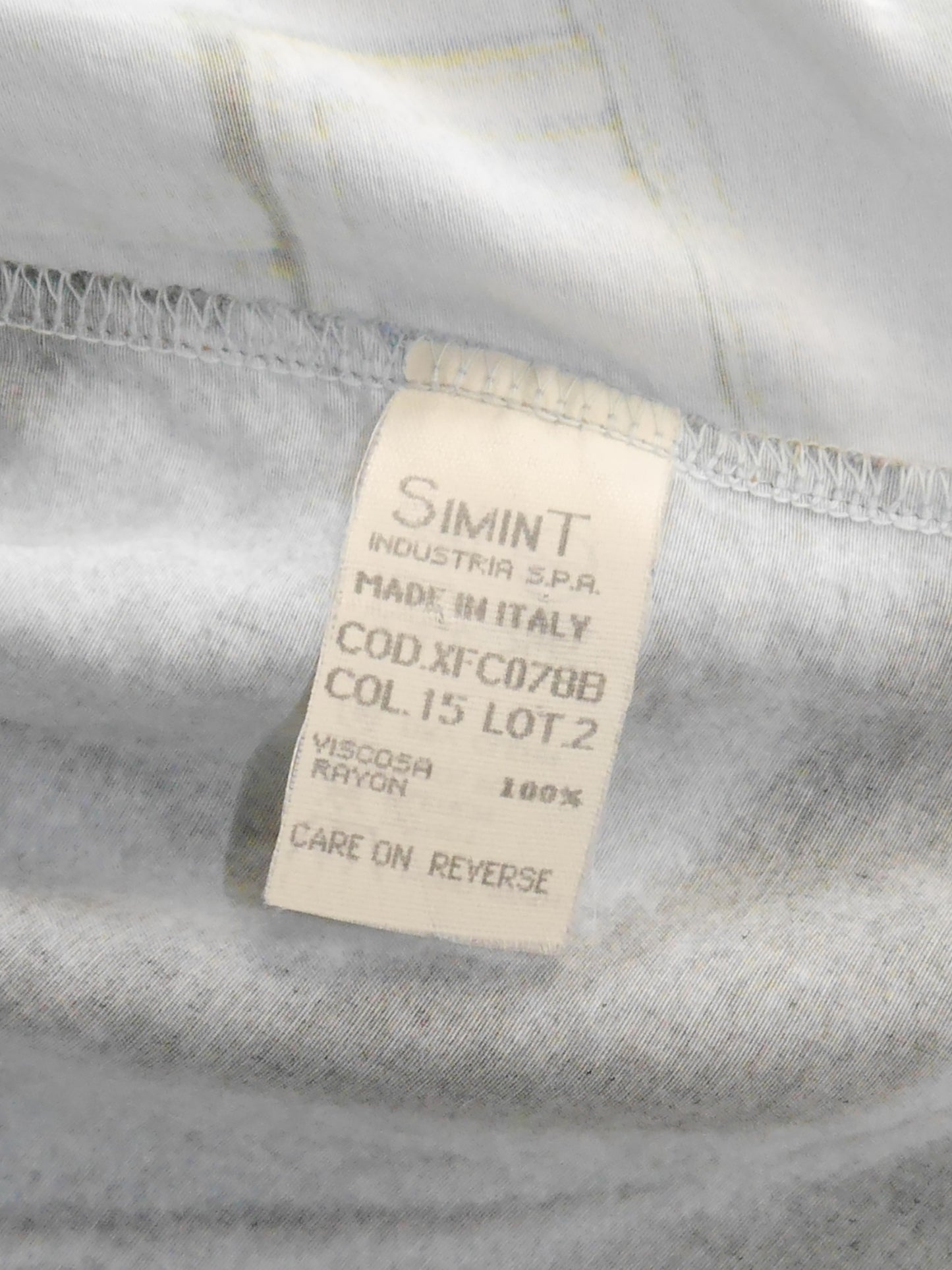 MOSCHINO Jeans 1980s 1990s Vintage Trompe l'Oeil "Denim" Oversized Shirt Size L One-Size