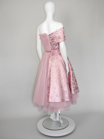 MOSCHINO Couture! by Jeremy Scott Spring 2021 Tulle Brocade Ball Gown VINTAGE VON WERTH MOSCHINO Couture! by Jeremy Scott Spring 2021 Tulle Brocade Ball Gown VINTAGE VON WERTH