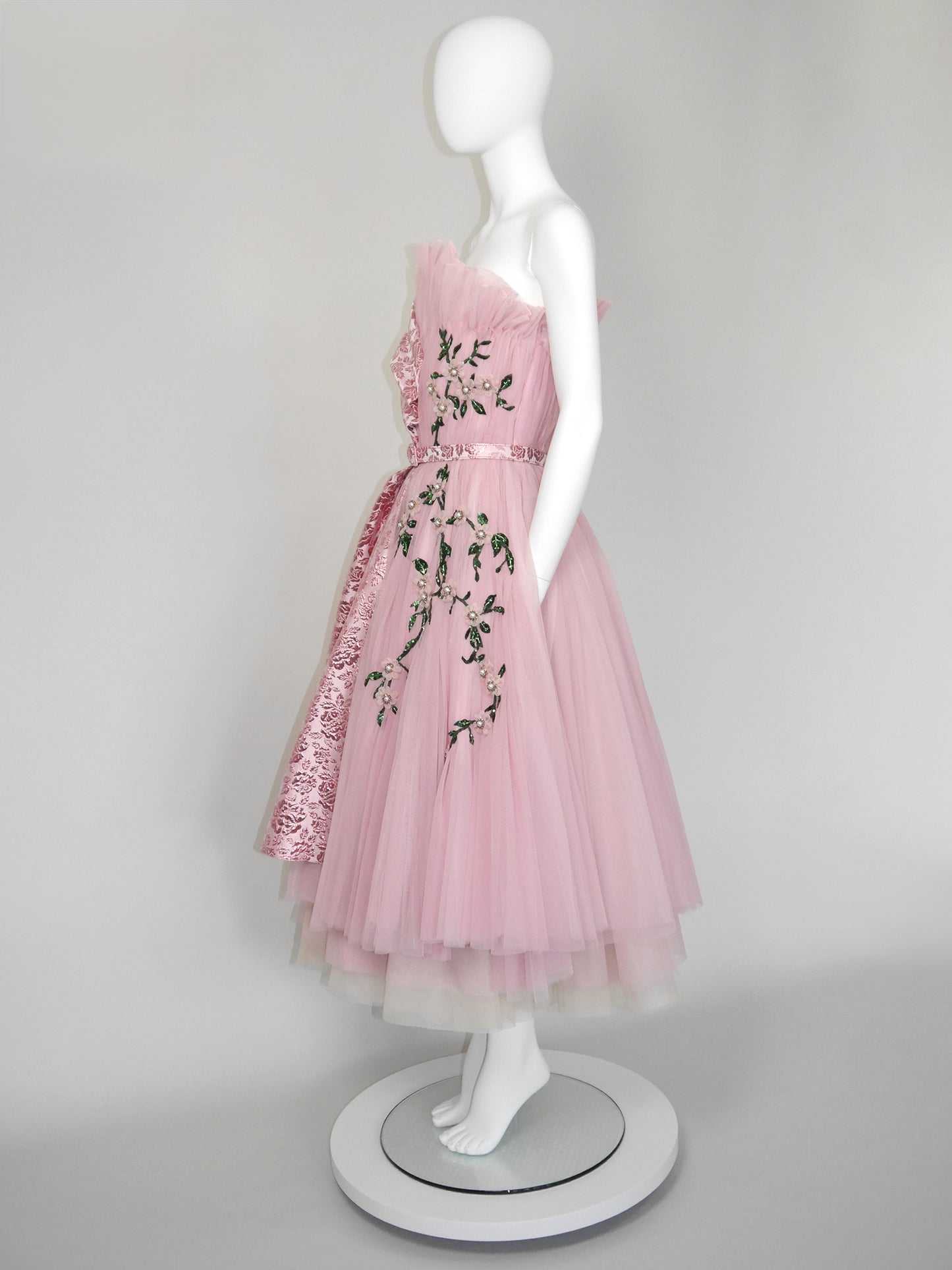MOSCHINO Couture! by Jeremy Scott Spring 2021 Tulle Brocade Ball Gown Evening Dress Size XS NWT