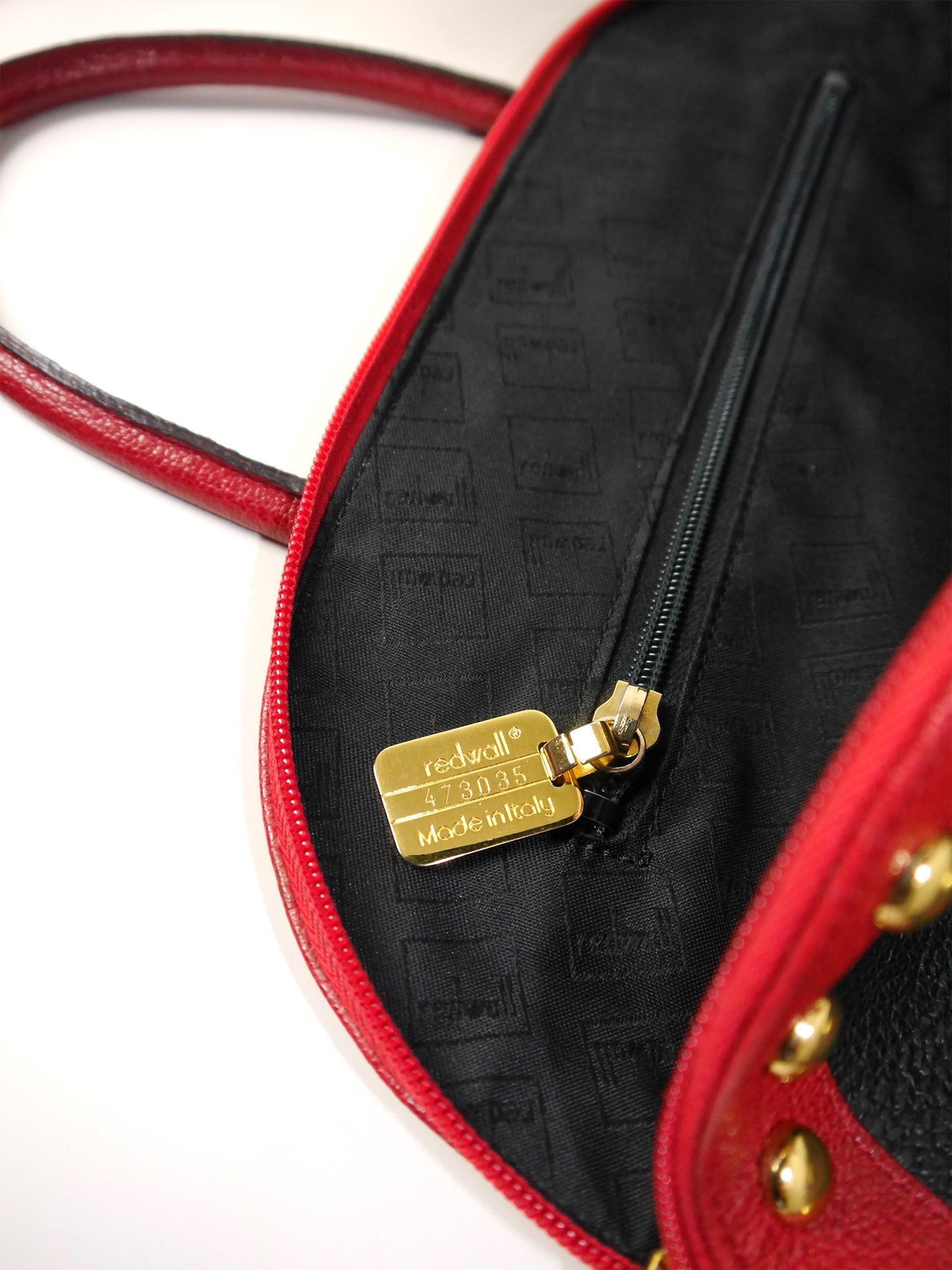 MOSCHINO by Redwall c. 1990 "ART IS LOVE" Vintage Studded Heart Handbag