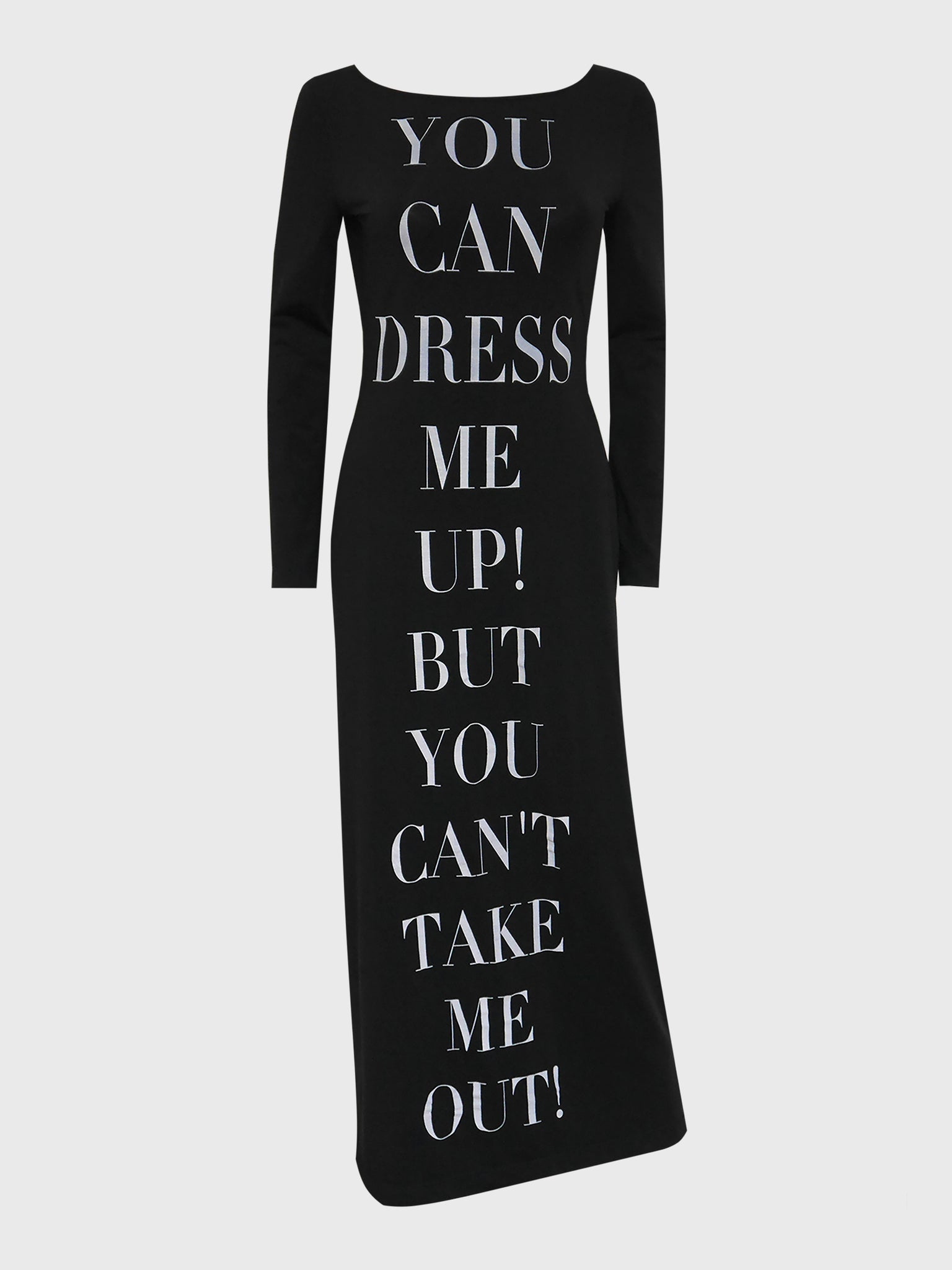 MOSCHINO "You Can Dress Me Up But You Can't Take Me Out" Vintage Maxi Dress