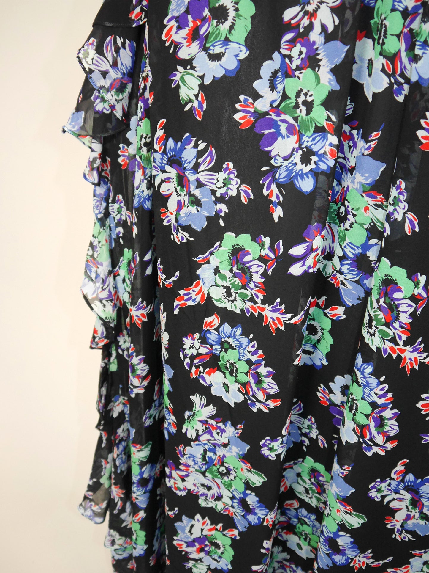 MSGM Ruffled Floral Silk Maxi Gown Summer Dress Unworn Size XS