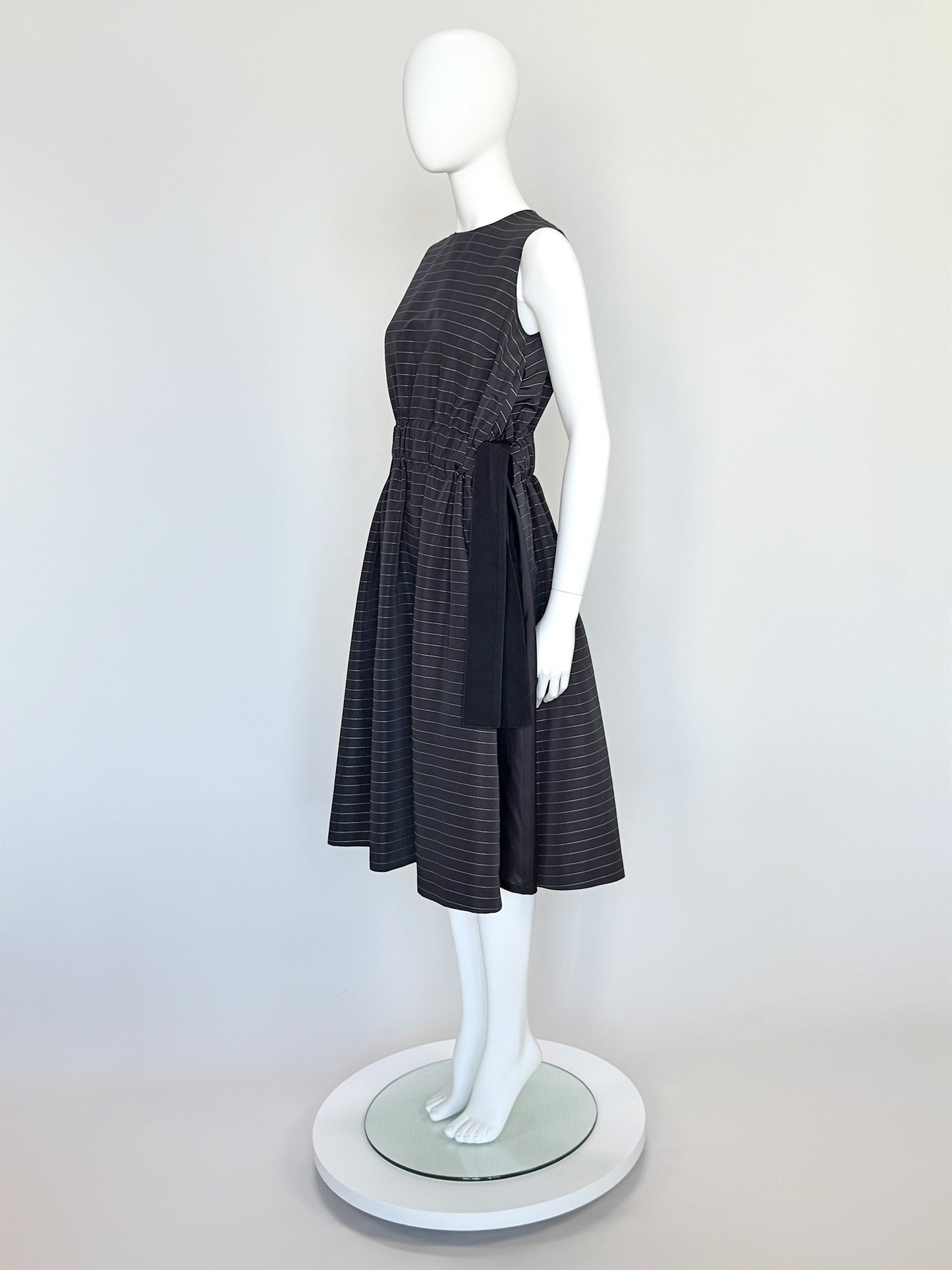 NOIR KEI NINOMIYA Comme des Garçons 2017 Vintage Pinstripe Dress w/ Open Sides Size XS
