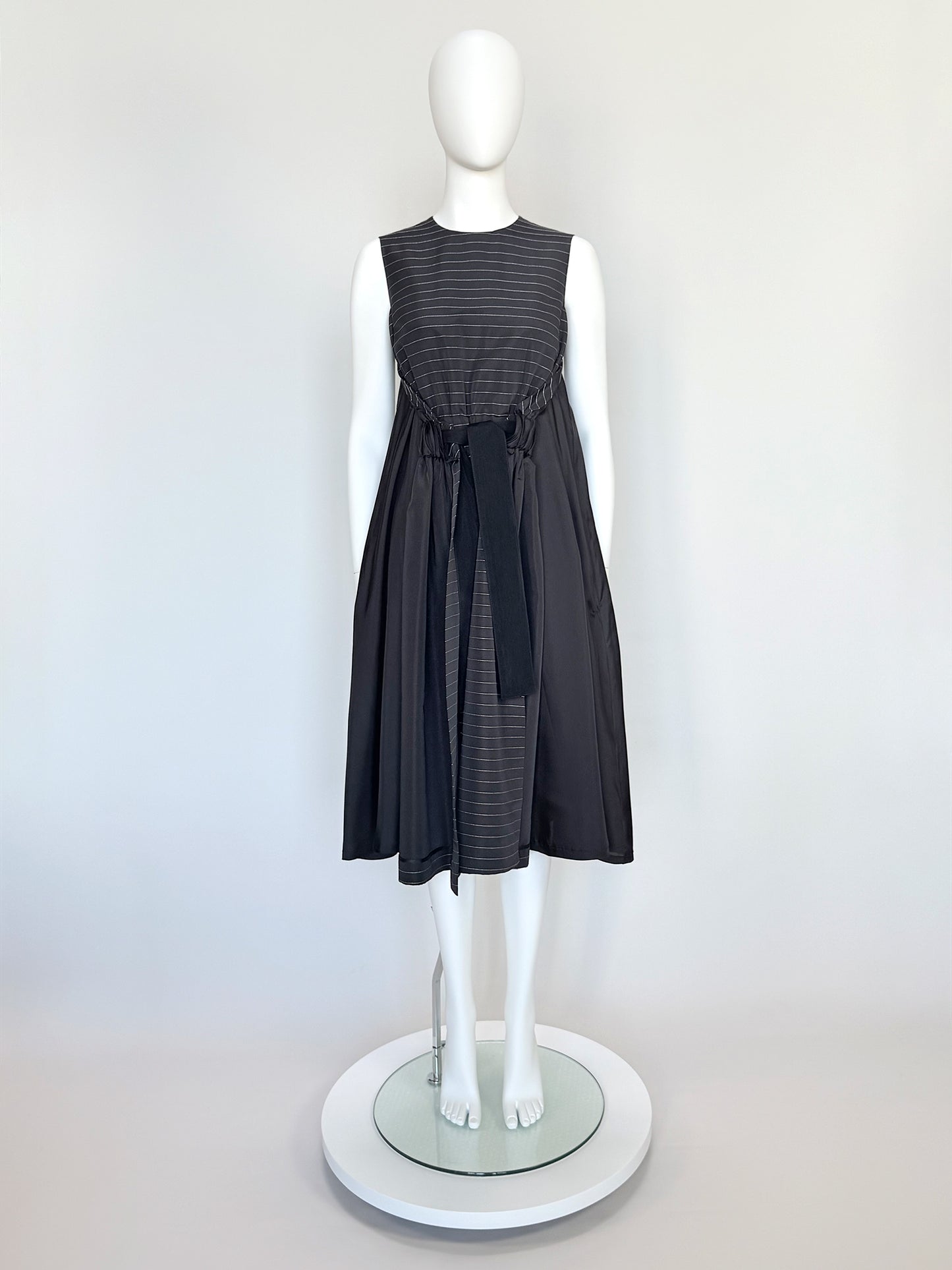 NOIR KEI NINOMIYA Comme des Garçons 2017 Vintage Pinstripe Dress w/ Open Sides Size XS