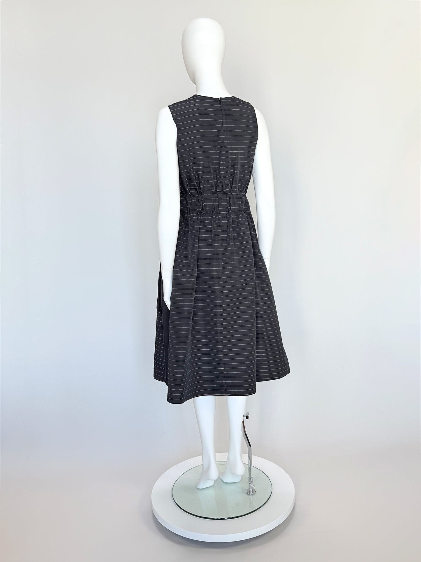 NOIR KEI NINOMIYA Comme des Garçons 2017 Vintage Pinstripe Dress w/ Open Sides Size XS
