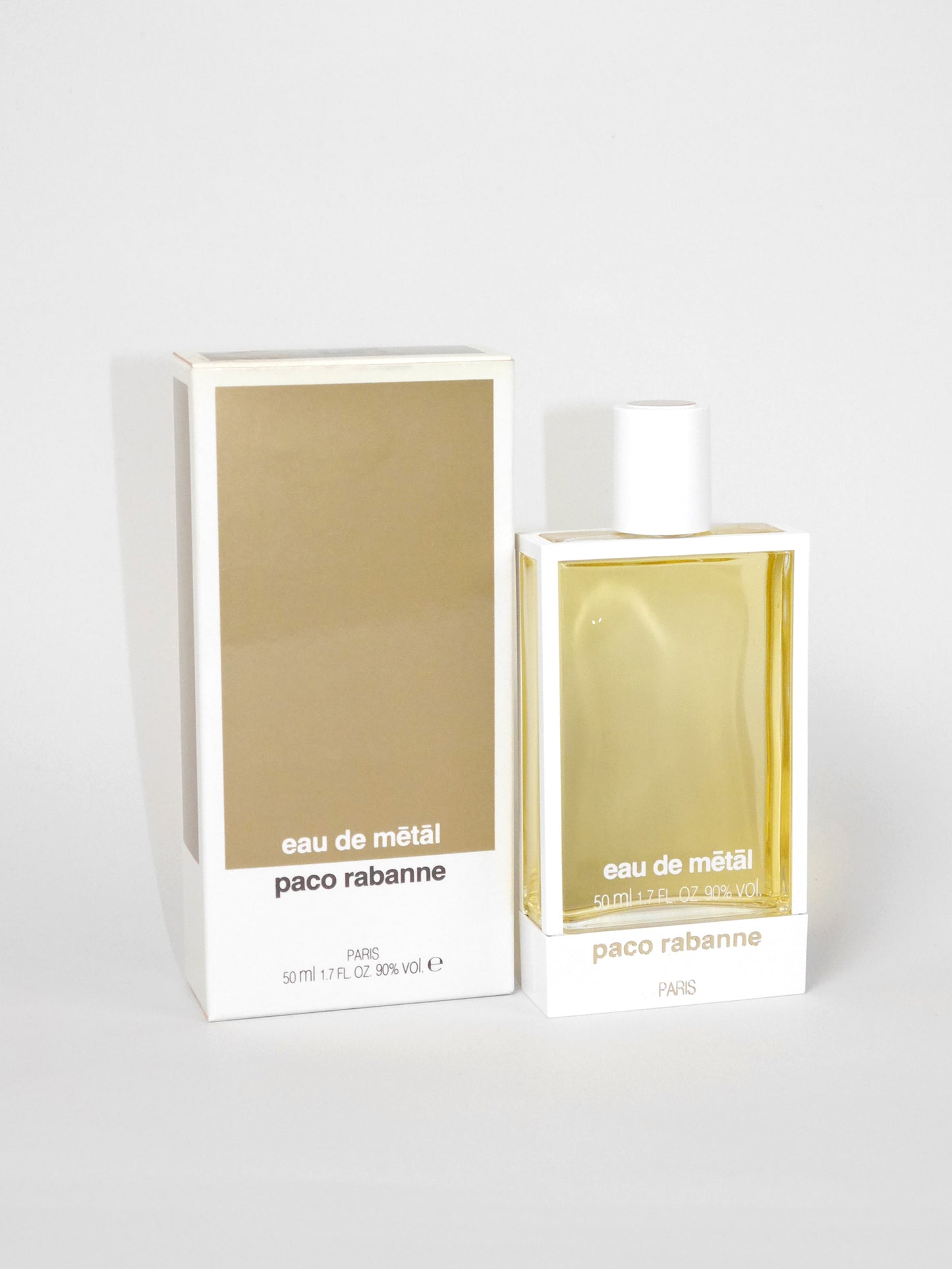 PACO RABANNE Eau de Mētāl (1979) 50 ml Eau de Toilette EdT Splash 1980s Vintage Perfume Parfum