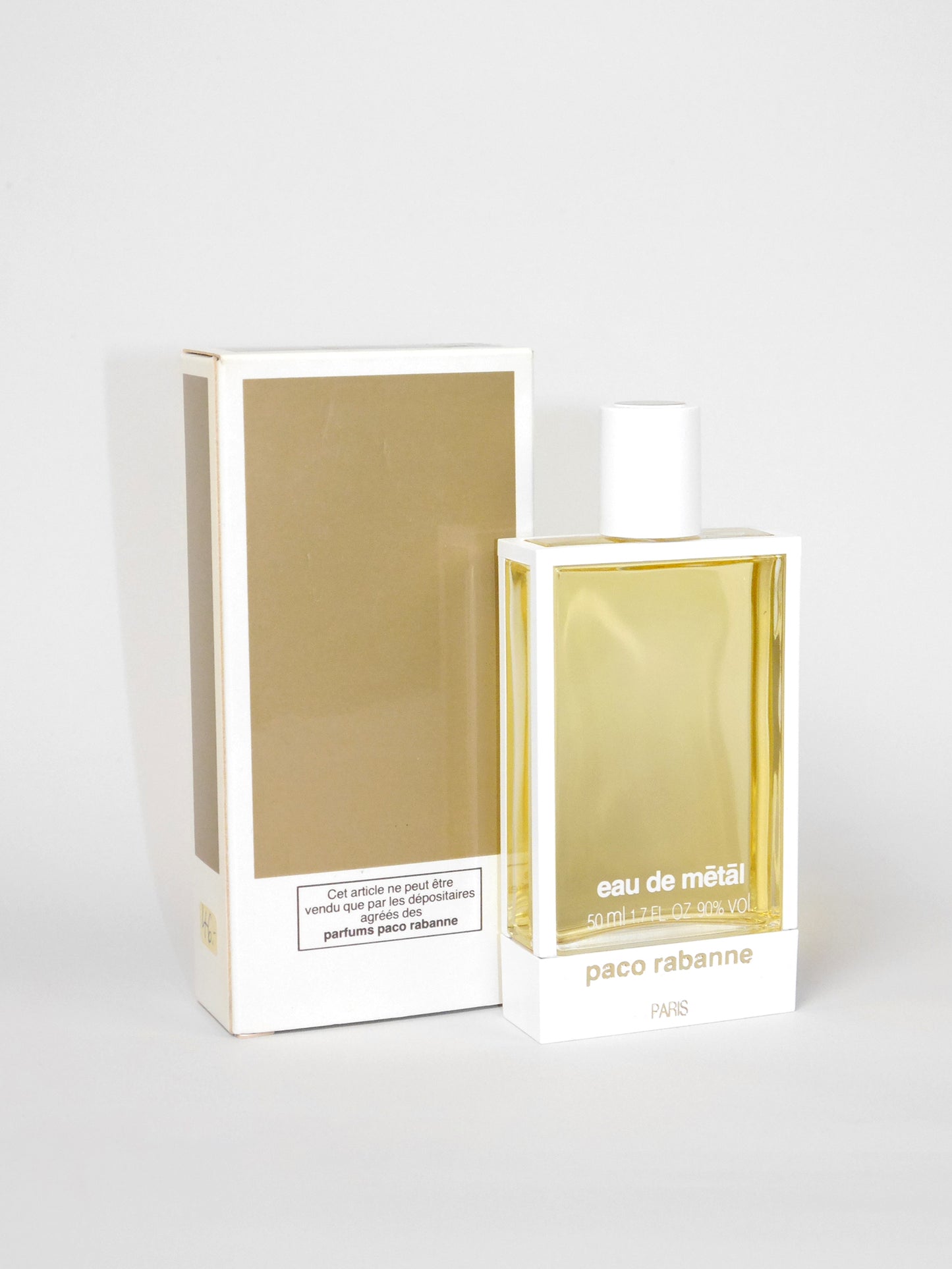 PACO RABANNE Eau de Mētāl (1979) 50 ml Eau de Toilette EdT Splash 1980s Vintage Perfume Parfum