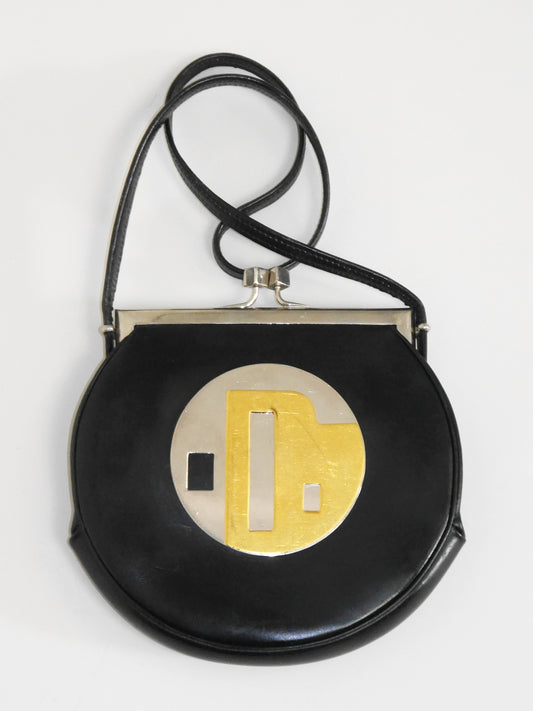 PIERRE CARDIN 1960s Vintage Collectible Space Age Handbag Shoulderbag