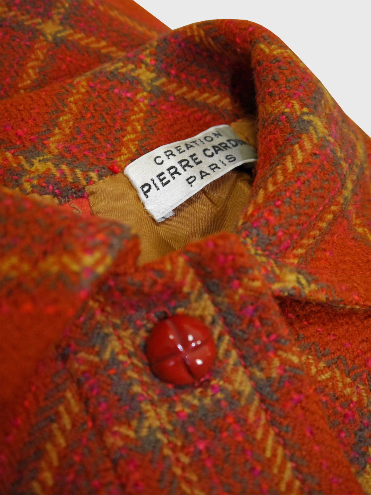 PIERRE CARDIN 1960s Vintage Wool Dress w/ Belt