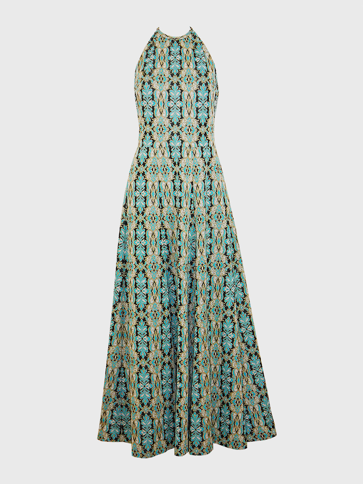 PIERRE BALMAIN 1960s Vintage Backless Maxi Evening Dress Gown