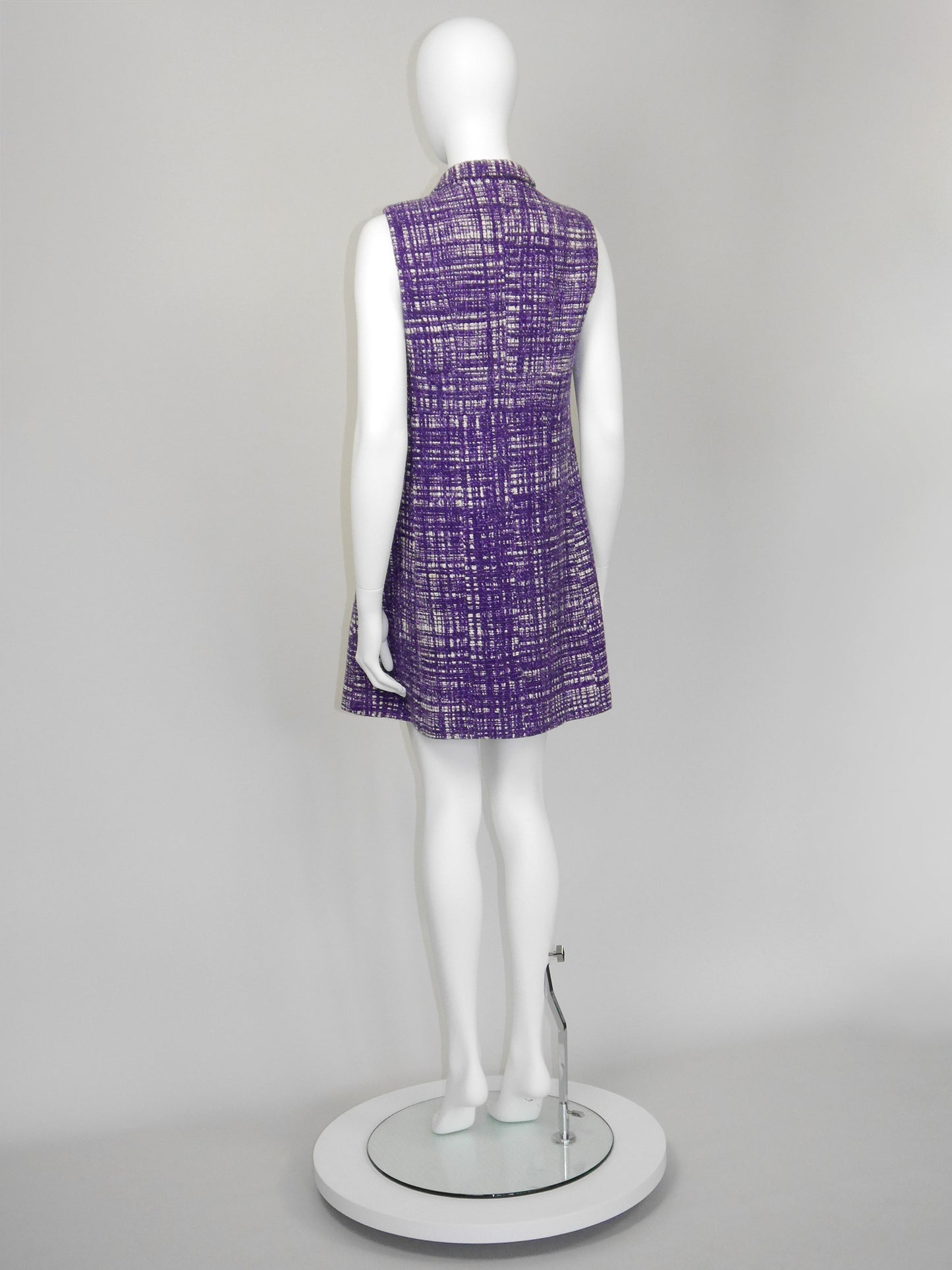 PRADA Spring 1996 Vintage Purple Bouclé Ugly Chic Dress or Vest Size S-M