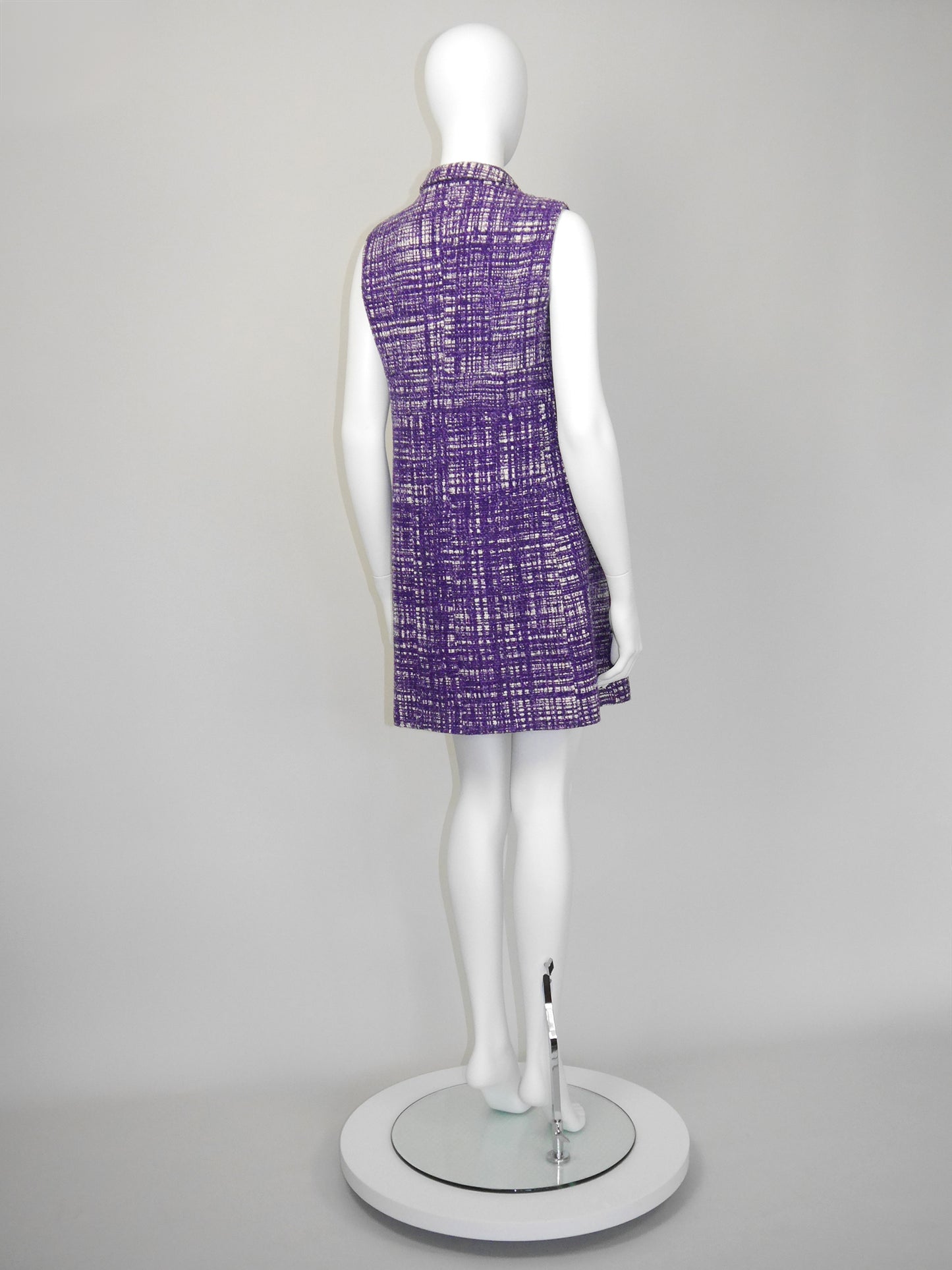 PRADA Spring 1996 Vintage Purple Bouclé Ugly Chic Dress or Vest Size S-M