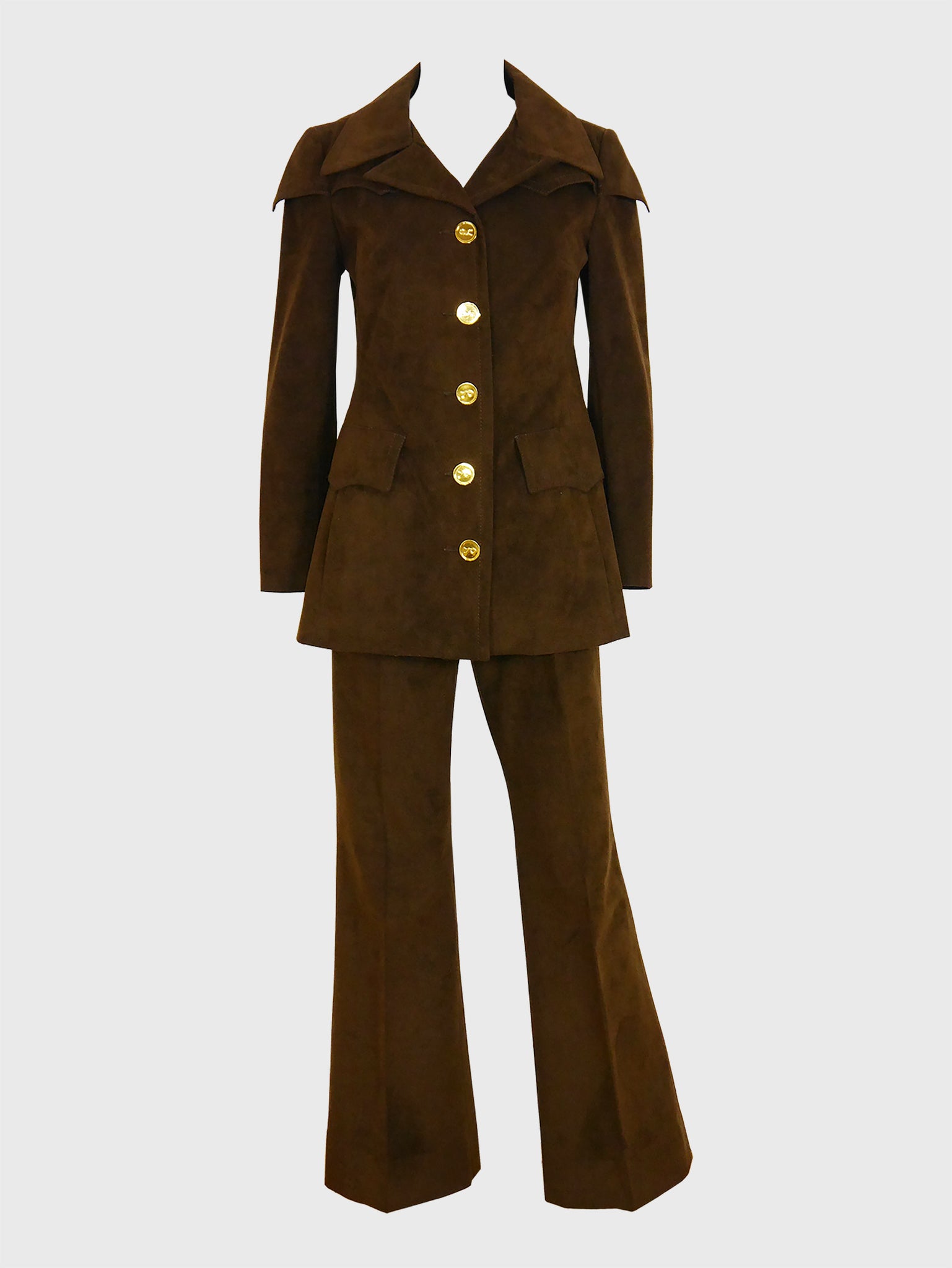 ROBERTA DI CAMERINO 1970s Vintage Ultrasuede Suit