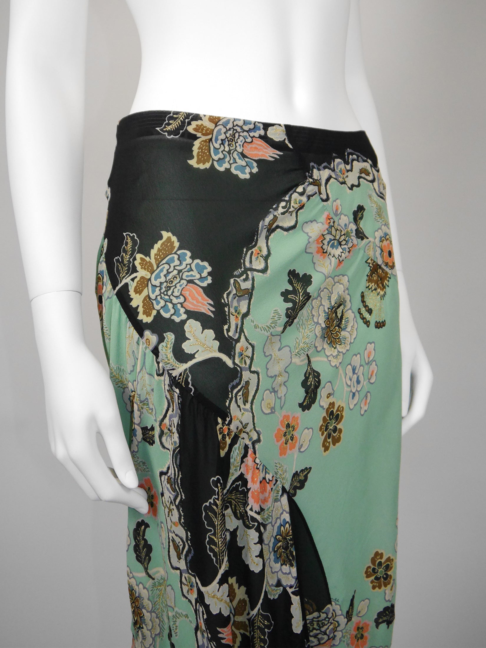 ROBERTO CAVALLI Vintage Women's Printed 100% Silk Dress Size