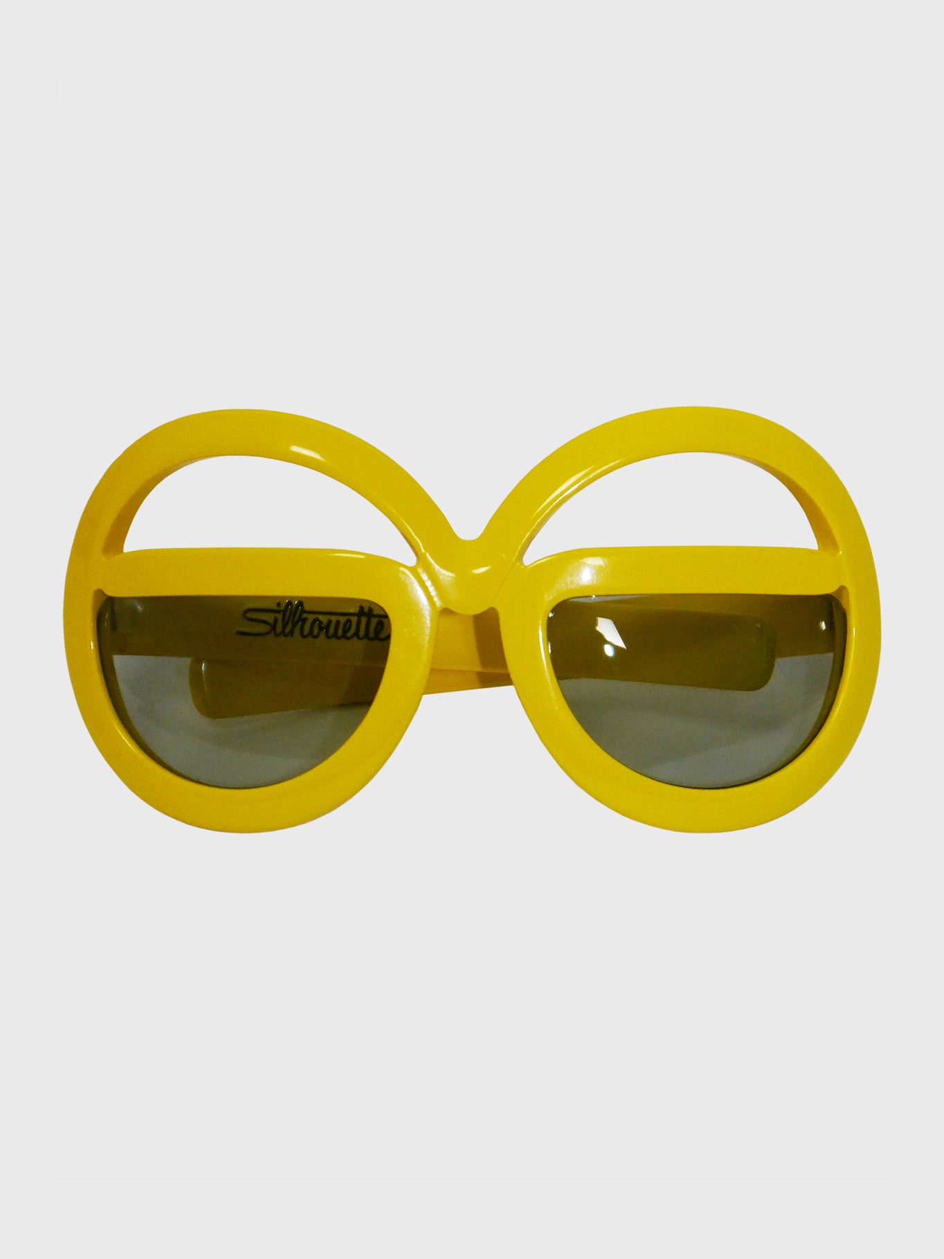 SILHOUETTE Futura 562 c. 1973 Vintage Oversized Sunglasses Yellow