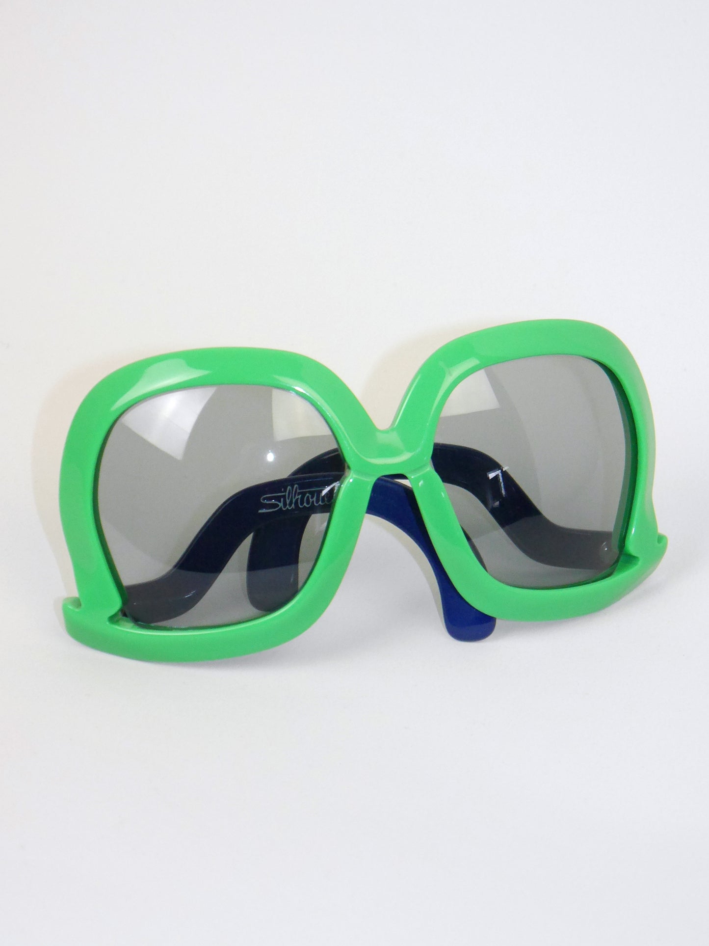 SILHOUETTE Futura 565 1970s Vintage Sunglasses Green Blue
