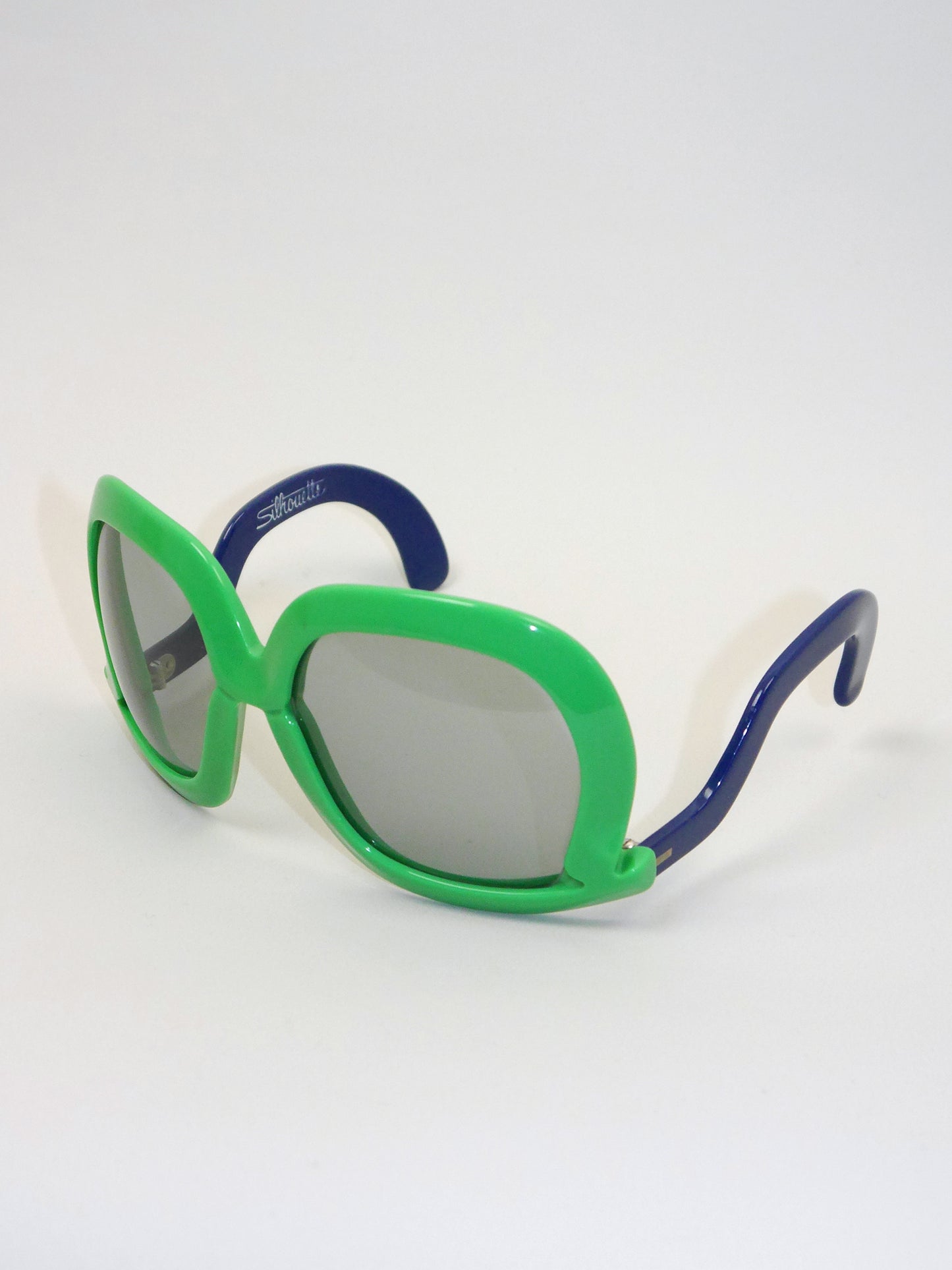 SILHOUETTE Futura 565 1970s Vintage Sunglasses Green Blue