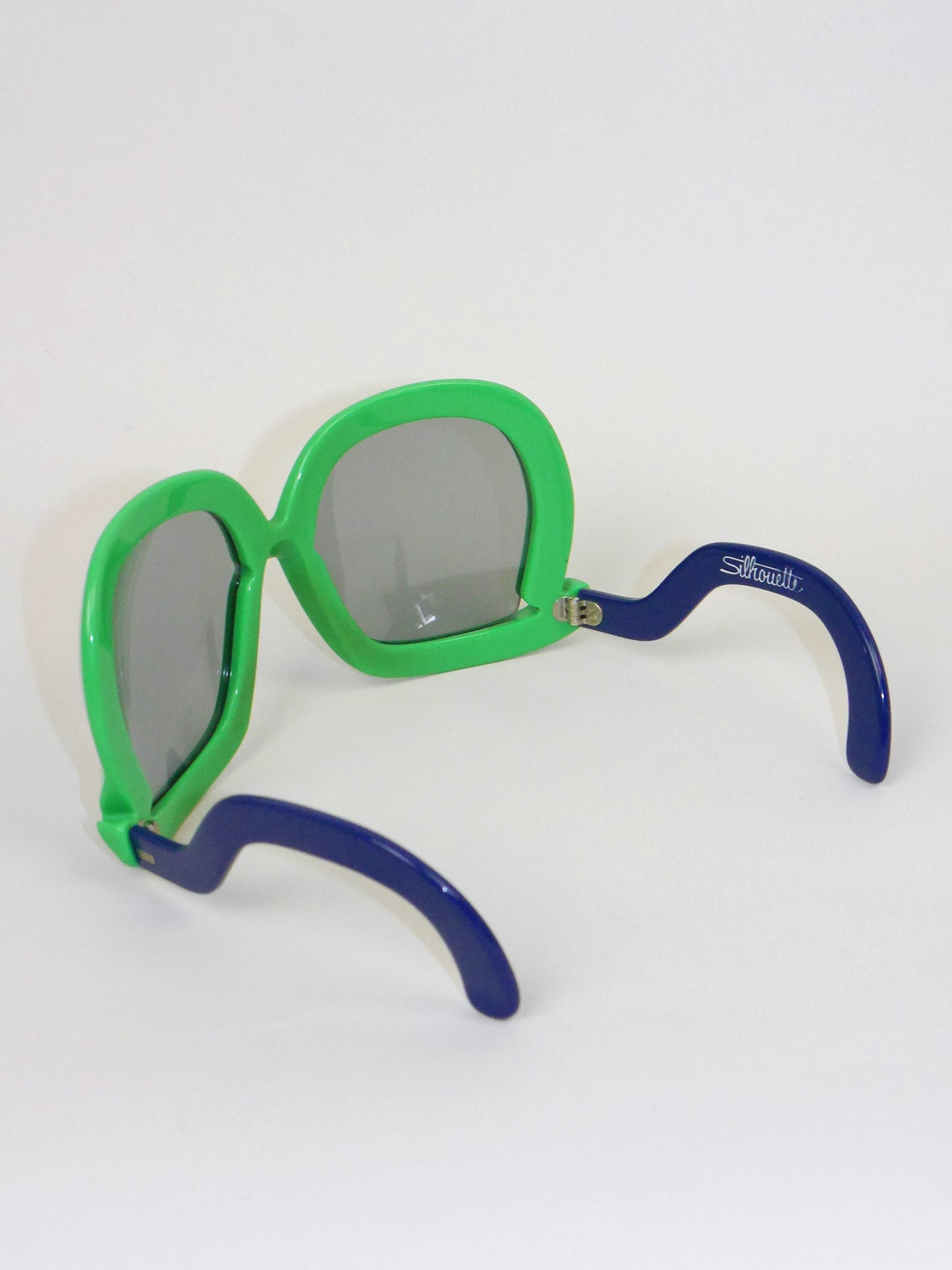 SILHOUETTE Futura 565 1970s Vintage Sunglasses Green Blue
