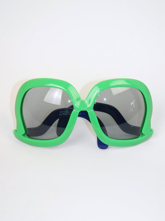 SILHOUETTE Futura 565 1970s Vintage Sunglasses Green Blue