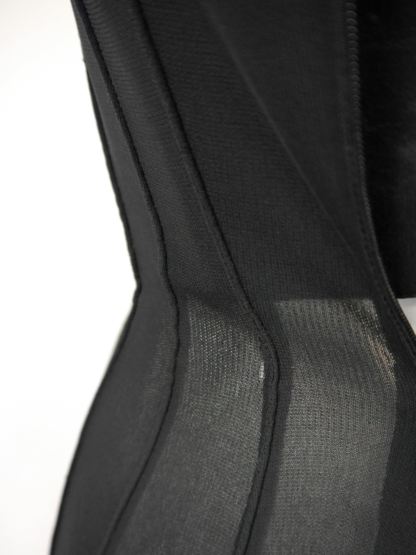 THIERRY MUGLER 1990s 2000s Vintage Black Bustier Corset Maxi Evening Dress Size XXS-XS