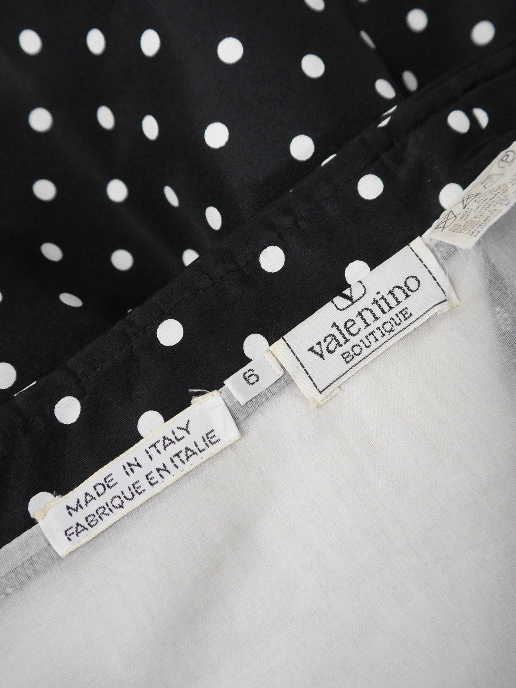 VALENTINO 1980s Vintage Black & White Polka Dot Cocktail Dress Size XS –  VINTAGE VON WERTH
